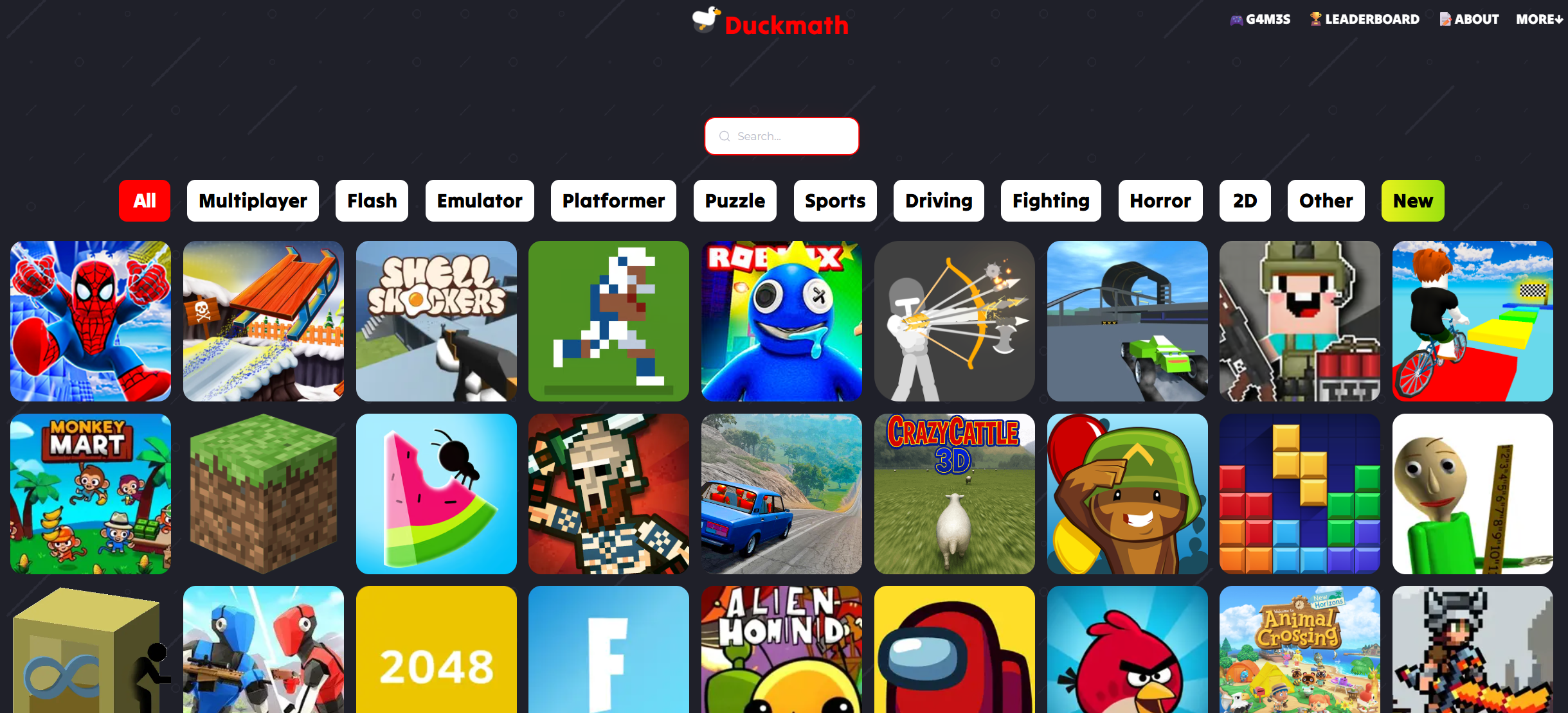 DuckMath Website Preview